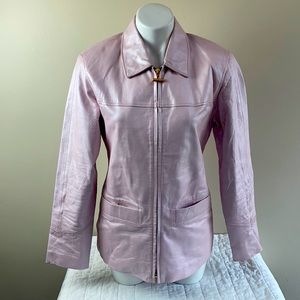 Mitrani Pink Leather Jacket
